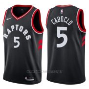 Camiseta Toronto Raptors Bruno Caboclo NO 5 Statement 2017-18 Negro