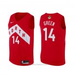 Camiseta Toronto Raptors Danny Green NO 14 Earned Rojo