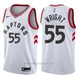 Camiseta Toronto Raptors Delon Wright NO 55 Association 2017-18 Blanco