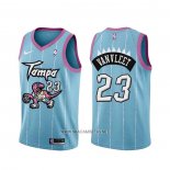 Camiseta Toronto Raptors Fred Vanvleet NO 23 Ciudad 2020-21 Rosa Azul