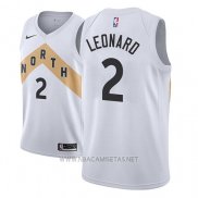Camiseta Toronto Raptors Kawhi Leonard NO 2 Ciudad 2018 Blanco
