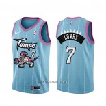 Camiseta Toronto Raptors Kyle Lowry NO 7 Ciudad 2020-21 Rosa Azul