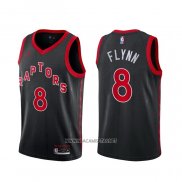 Camiseta Toronto Raptors Malachi Flynn NO 8 Statement 2020-21 Negro