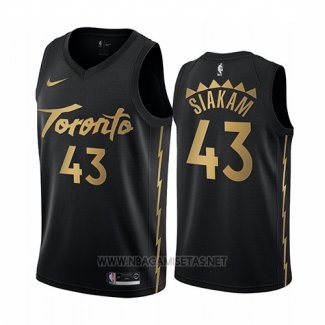 Camiseta Toronto Raptors Pascal Siakam NO 43 Ciudad 2019-20 Negro