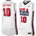 Camiseta USA 1992 Kobe Bryant NO 10 Blanco
