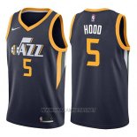Camiseta Utah Jazz Rodney Hood NO 5 Icon 2017-18 Azul