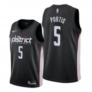 Camiseta Washington Wizards Bobby Portis NO 5 Ciudad Negro