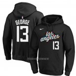 Sudaderas con Capucha Los Angeles Clippers Paul George Ciudad 2022-23 Negro