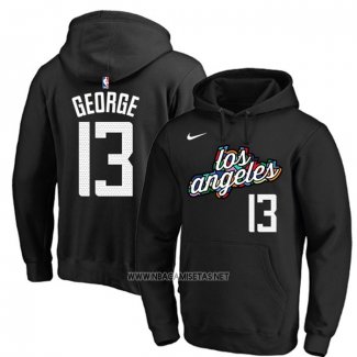 Sudaderas con Capucha Los Angeles Clippers Paul George Ciudad 2022-23 Negro