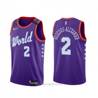 Camiseta 2020 Rising Star Shai Gilgeous-Alexander Oklahoma NO 2 World Violeta