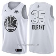 Camiseta All Star 2018 Golden State Warriors Kevin Durant NO 35 Blanco