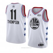 Camiseta All Star 2019 Golden State Warriors Klay Thompson NO 11 Blanco