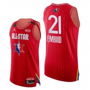 Camiseta All Star 2020 Eastern Conference Joel Embiid NO 21 Rojo