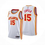 Camiseta Atlanta Hawks Clint Capela NO 15 Association 2024-25 Blanco