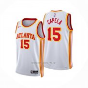 Camiseta Atlanta Hawks Clint Capela NO 15 Association 2024-25 Blanco