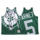 Camiseta Boston Celtics Kevin Garnett NO 5 Mitchell & Ness Big Face Verde
