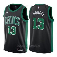Camiseta Boston Celtics Marcus Morris NO 13 Statehombret 2017-18 Negro