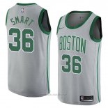 Camiseta Boston Celtics Marcus Smart NO 36 Ciudad 2018 Gris