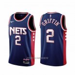 Camiseta Brooklyn Nets Blake Griffin NO 2 Ciudad 2021-22 Azul