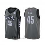 Camiseta Brooklyn Nets Donta Hall NO 45 Statement 2020 Gris