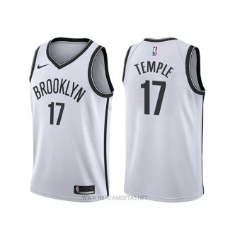 Camiseta Brooklyn Nets Garrett Temple NO 17 Association Blanco