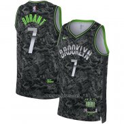 Camiseta Brooklyn Nets Kevin Durant NO 7 MVP Negro