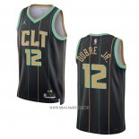 Camiseta Charlotte Hornets Kelly Oubre JR. NO 12 Ciudad 2022-23 Negro