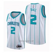 Camiseta Charlotte Hornets LaMelo Ball NO 2 Hardwood Classics 2020-21 Blanco