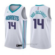 Camiseta Charlotte Hornets Michael Kidd-Gilchrist NO 14 Association 2017-18 Blanco