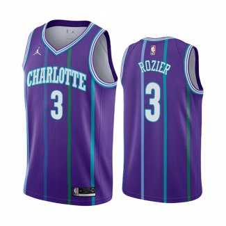 Camiseta Charlotte Hornets Terry Rozier NO 3 Hardwood Classics Violeta