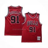 Camiseta Chicago Bulls Dennis Rodman NO 91 Mitchell & Ness 1996-97 Rojo