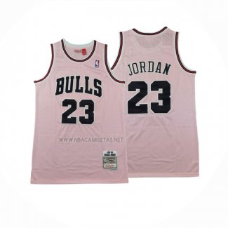 Camiseta Chicago Bulls Michael Jordan NO 23 Mitchell & Ness 1997-98 Rosa