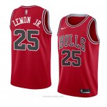Camiseta Chicago Bulls Walt Lemon JR. NO 25 Icon 2018 Rojo