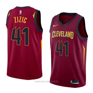 Camiseta Cleveland Cavaliers Ante Zizic NO 41 Icon 2018 Rojo