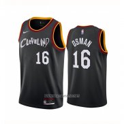Camiseta Cleveland Cavaliers Cedi Osman NO 16 Ciudad 2020-21 Negro