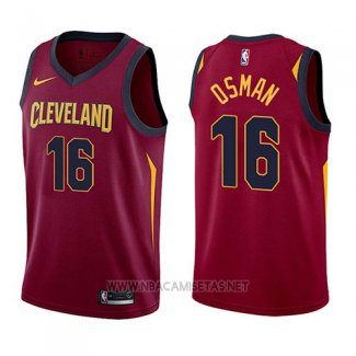 Camiseta Cleveland Cavaliers Cedi Osman NO 16 Icon 2017-18 Rojo