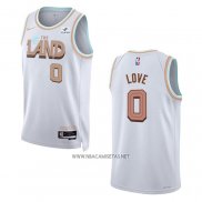 Camiseta Cleveland Cavaliers Kevin Love NO 0 Ciudad 2022-23 Blanco