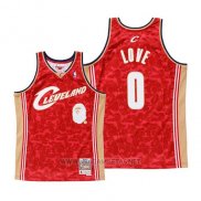 Camiseta Cleveland Cavaliers Kevin Love NO 0 Mitchell & Ness Rojo