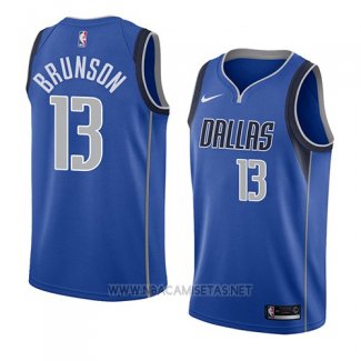 Camiseta Dallas Mavericks Jalen Brunson NO 13 Icon 2018 Azul