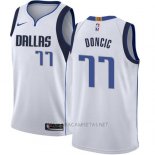 Camiseta Dallas Mavericks Luka Doncic NO 77 Association 2018 Azul