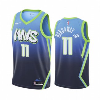 Camiseta Dallas Mavericks Tim Hardaway Jr. NO 11 Ciudad Edition Azul