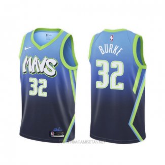 Camiseta Dallas Mavericks Trey Burke NO 32 Ciudad 2020 Azul