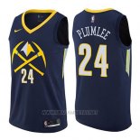 Camiseta Denver Nuggets Mason Plumlee Ciudad NO 24 2017-18 Azul