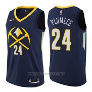 Camiseta Denver Nuggets Mason Plumlee Ciudad NO 24 2017-18 Azul