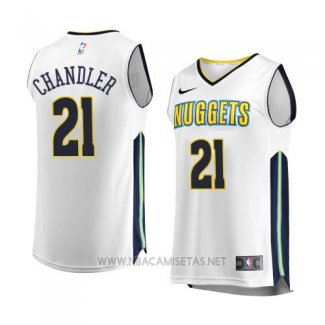 Camiseta Denver Nuggets Wilson Chandler NO 21 Association 2017-18 Blanco