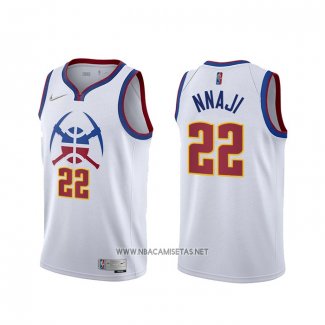 Camiseta Denver Nuggets Zeke Nnaji NO 22 Earned 2020-21 Blanco