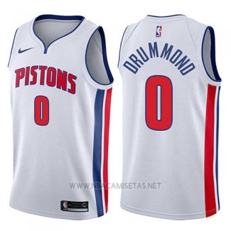 Camiseta Detroit Pistons Andre Drummond NO 0 Association 2017-18 Blanco