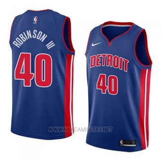 Camiseta Detroit Pistons Glenn Robinson III NO 40 Icon 2018 Azul