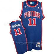 Camiseta Detroit Pistons Isiah Thomas NO 11 Retro Azul