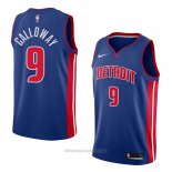 Camiseta Detroit Pistons Langston Galloway NO 9 Icon 2018 Azul